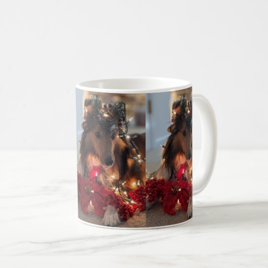 Christmas Sheltie mug (Devant droit)