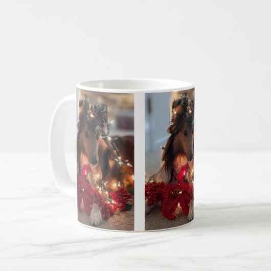Christmas Sheltie mug (Devant gauche)