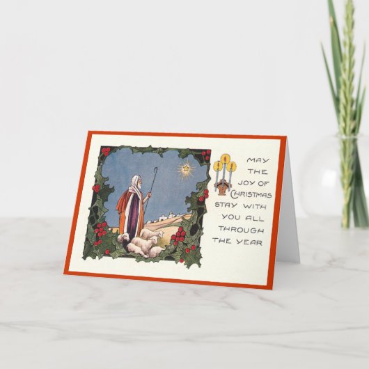 Christmas Shepherd Feestdagen Kaart (Voorkant)