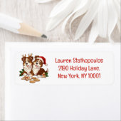 Christmas Shetland Sheepdogs Etiket (Insitu)