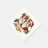 Christmas Shetland Sheepdogs Servet (Hoek)