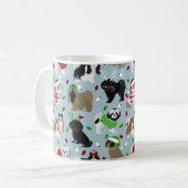 Christmas Shih Tzu Chiens Café Mug (Devant gauche)