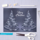 Christmas Shiny Blue Ribbon Tree Sparkle Tissuepapier (Craft)