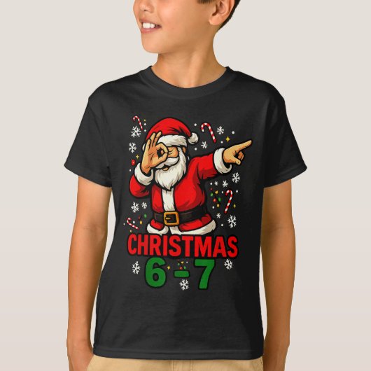 Christmas Shirt - Funny Dabbing Santa 6 7 Meme  (Voorkant)