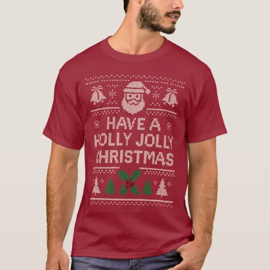 Christmas Shirt - Red Jingle Design (Voorkant)