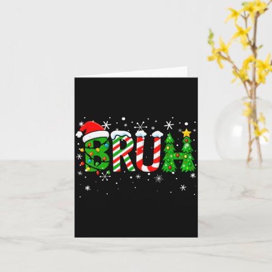 Christmas Shirts For Kids Boys Bruh Funny Christma Kaart (Gele Bloem)