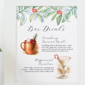 Christmas Signature Cocktail Drink Signage Poster
