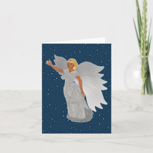 Christmas Silver Angel Custom Feestdagen Kaart