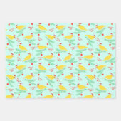 Christmas Singing Canary Pattern Inpakpapier Vel (Voorkant)