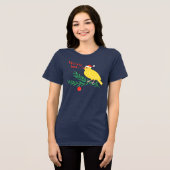 Christmas Singing Canary Tri-Blend Shirt (Voorkant volledig)