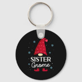 Christmas Sister Gnome Dwarf Garden Gnome Family Sleutelhanger (Voorkant)