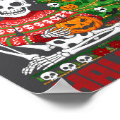 Christmas Skeleton I Prefer Halloween Ugly Xmas Gr Poster (Hoek)