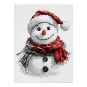 Christmas Sketch Poster Perfect Poster