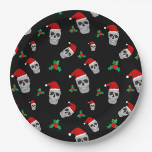 Christmas Skull Party Borden - stijl 1 Papieren Bordje