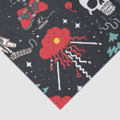 Christmas Skull Tissue Paper Tissuepapier (Detail)