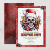 Christmas Skull Waterverf Kaart (Voorkant / Achterkant)