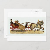 Christmas Sleigh Ride - Kerst Briefkaart (Voorkant / Achterkant)