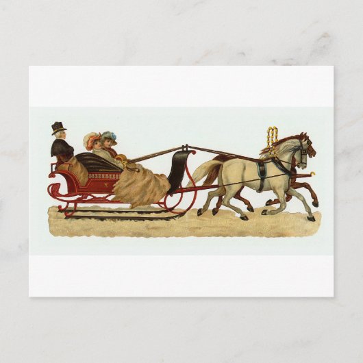 Christmas Sleigh Ride - Kerst Briefkaart (Voorkant)