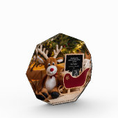 Christmas Sleigh zwangerschapsaankondiging Fotoblokken (Links)