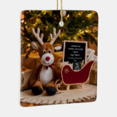 Christmas Sleigh zwangerschapsaankondiging Keramisch Ornament (Rechts)