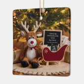 Christmas Sleigh zwangerschapsaankondiging Keramisch Ornament (Links)