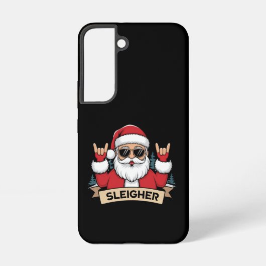 Christmas Sleigher Santa Rock Xmas Rocker Samsung Galaxy Hoesje (Achterkant)