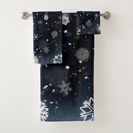 Christmas SlipperyJoe vallen verschillende vormen  Bad Handdoek (Insitu)