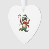 Christmas Sloth Elf Peppermint Candy Cane Shirt Gi Ornament (voorkant)