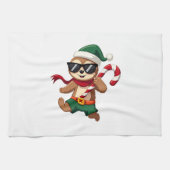 Christmas Sloth Elf Peppermint Candy Cane Shirt Gi Theedoek (Horizontaal)