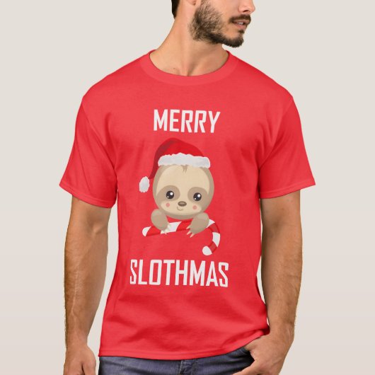 christmas sloth friend t-shirt (Voorkant)