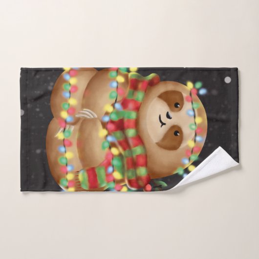Christmas sloth   handdoek (Handdoek)