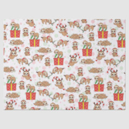 Christmas Sloths Tissue Paper Tissuepapier