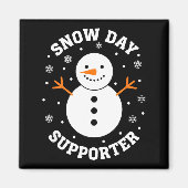 Christmas Snow Day Suprter Snowflake Snowman Funny Magneet (Voorkant)