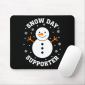 Christmas Snow Day Suprter Snowflake Snowman Funny Muismat (Met muis)