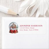 Christmas Snow Globe Return Address Labels (Insitu)