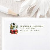 Christmas Snow Globe Return Address Labels (Insitu)
