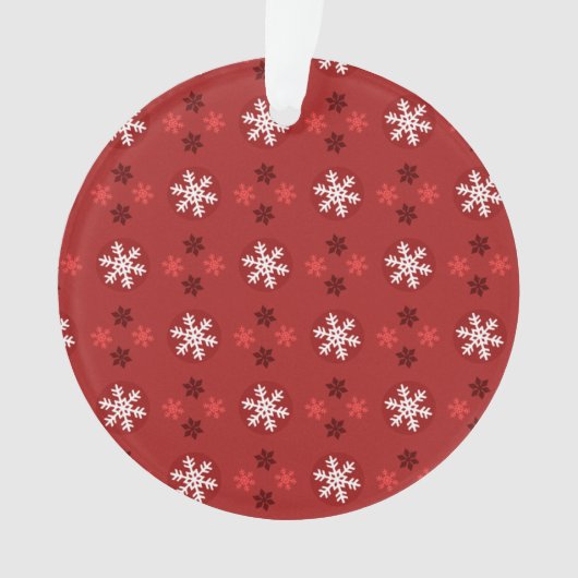 Christmas Snowflake Art Pattern Ornament (voorkant)