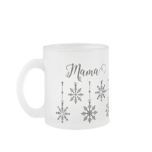 Christmas Snowflake Mama - bewerkbare Frosted Mok