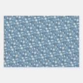 Christmas Snowflake Repeating Name Personalized Inpakpapier Vel (Voorkant)