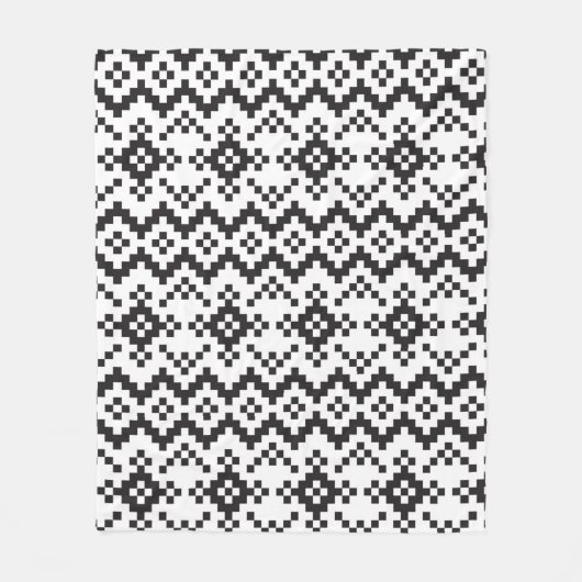 Christmas Snowflakes Fair Isle Seamless Patternart Fleece Deken (Voorkant)