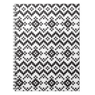 Christmas Snowflakes Fair Isle Seamless Patternart Notitieboek
