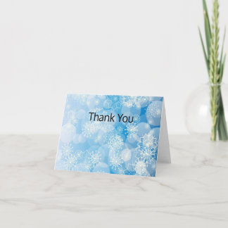 Christmas snowflakes on a blue background bedankkaart