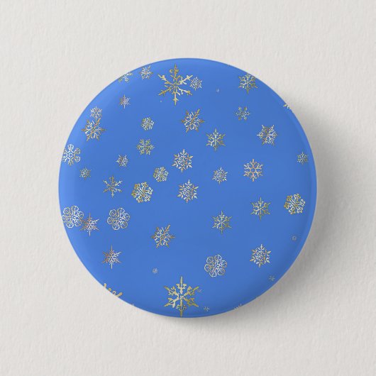 CHRISTMAS SNOWFLAKES RONDE BUTTON 5,7 CM (Voorkant)