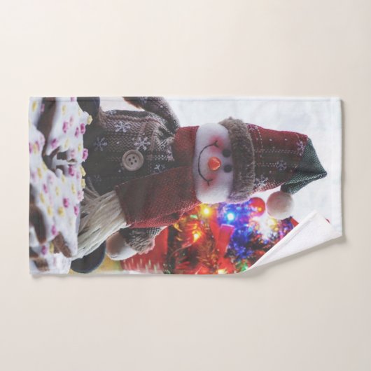 CHRISTMAS SNOWMAN (Serviette à main)