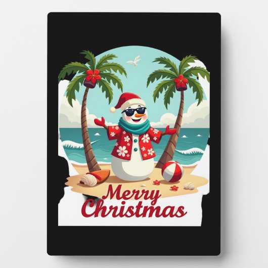 christmas Snowman (3) Fotoplaat (voorkant)