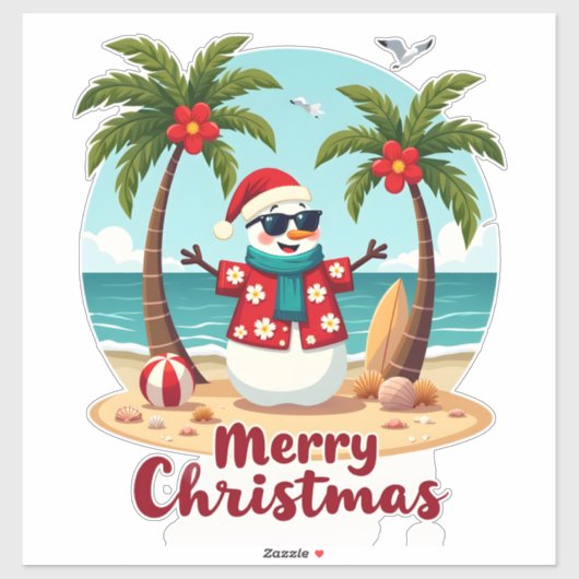 christmas Snowman (3) Sticker (Vel)