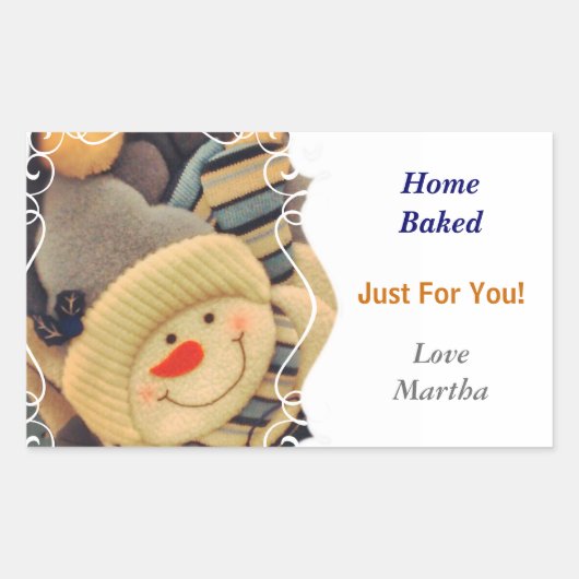 Christmas Snowman aangepaste Stickers (Voorkant)