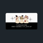 Christmas Snowman Adresse postale Étiquettes<br><div class="desc">Il vous suffit de modifier le texte modèle à vos propres informations pour acheter ces étiquettes de adresse pour vos mailings de vacances.</div>