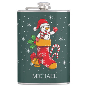 Christmas Snowman Candy Cane Heupfles