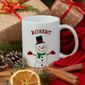 Christmas Snowman Custom Name Mug